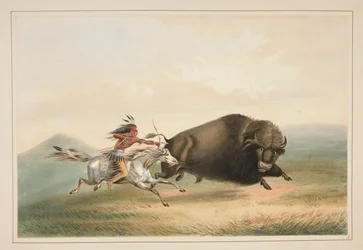 Buffalo Hunt, Chase, pl. 5 do North American Indian Portfolio