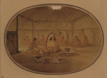 Catlin festejado pelo chefe Mandan, 18611869.