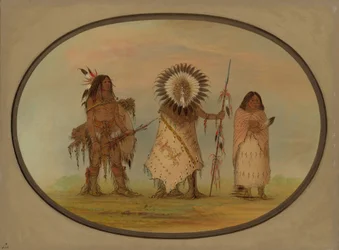 Crow Chief, sua esposa e um guerreiro, 18611869.