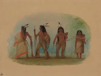 Quatro índios Apachee, 18551869.