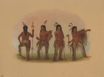Quatro guerreiros navajos, 18611869.