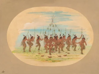 Dança do Milho Verde - Minatarrees, 1861.