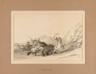 Índios atacando ursos pardos--no. 19