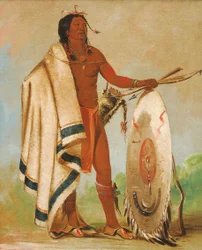 Kotz-a-tó-ah, Escudo defumado, um guerreiro distinto, 1834.