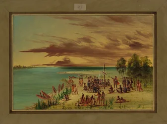 La Salle Reivindicando Louisiana pela França, 9 de abril de 1682, 1847-48