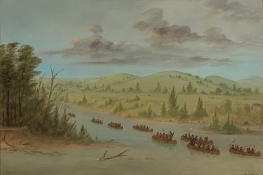 Festa de La Salle Entrando no Mississippi em Canoas. 6 de fevereiro de 1682, 18471848.
