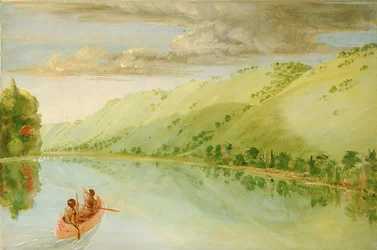 A pradaria de Madame Ferrebault, acima de Prairie du Chien