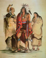 Índios norte-americanos (cor litho)