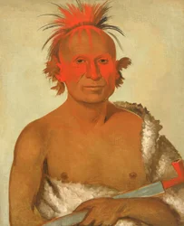 Pash-ee-pa-hó, Pequeno Chefe Esfaqueador, o Mais Novo, um dos bravos de Black Hawk