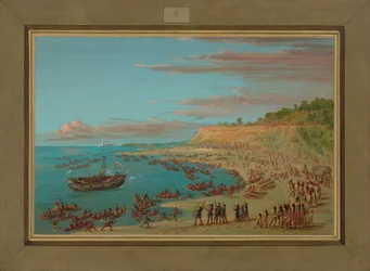 O Grifo Entrando no Porto em Mackinaw, 27 de agosto de 1679, 1847-48