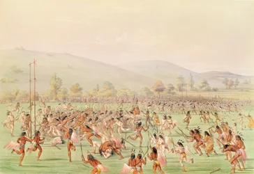O jogo de bola indiano, c.1832