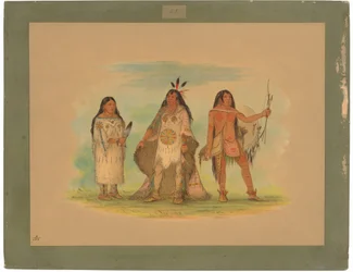Três índios Minatarree