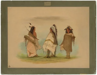 Três guerreiros Shoshonee