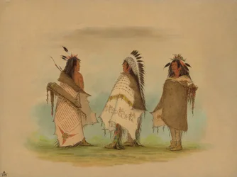 Três Guerreiros Shoshonee, 1861.