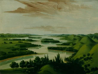 Vista do túmulo de Floyd, 1300 milhas acima de St. Louis