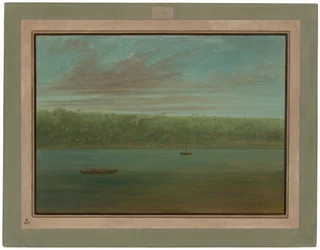 Vista da margem do Amazonas - Esboço de um barco