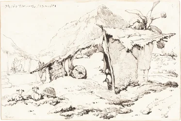 Uma cabana de aldeia na Índia [reto]