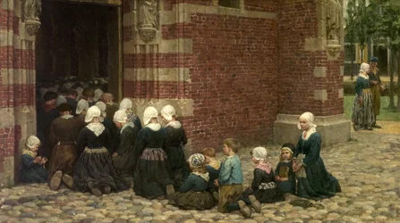 Missa solene numa aldeia piscatória no Zuiderzee, Holanda, 1876