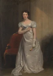 Harriet Smithson como Miss Dorillon, em "Wives as They Were, and Maids as They Are" de Elizabeth Inchbald