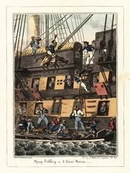 Um dragão das milícias castigado em Santiago, Cabo Verde,1828 (litografia)