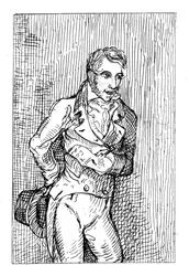 George Cruikshank 1792-1878, caricaturista inglês e ilustrador de livros, 1811.