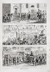 A viagem de Jack de Newgate para Tyburn, ilustração de "Jack Sheppard: A Romance", de William Harrison Ainsworth, publicada em 1839
