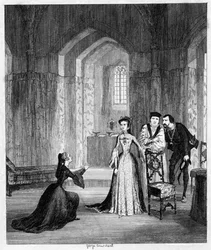 Lady Jane Gray implorando à rainha Mary para poupar a vida de seus maridos, 1554 1840.