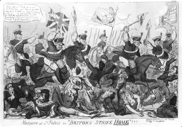Massacre em St. Peter&39;s, ou &39;Britons Strike Home&39; !!!, pub. por Thomas Tegg, 1819