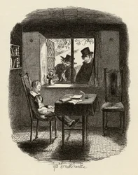 Monges e Judeus, de "As Aventuras de Oliver Twist", de Charles Dickens (1812-1870), 1838, publicado por Chapman und Hall, 1901