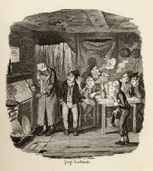 Oliver apresentou ao respeitável velho cavalheiro, de "The Adventures of Oliver Twist", de Charles Dickens (1812-1870) 1838, publicado por Chapman und Hall, 1901.