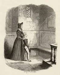 Rose Maylie e Oliver, de "As Aventuras de Oliver Twist", de Charles Dickens (1812-1870) 1838, publicado por Chapman und Hall, 1901