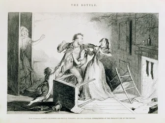 A Garrafa, a Placa VI, as Brigas Medrosas e a violência brutal são as conseqüências naturais do uso frequente da garrafa, 1847