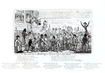 O Spa Fields Orator Hunt-ing para a popularidade de fazer-bom !!, pub. por J. Sidebotham, 1817