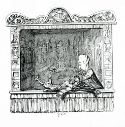 O médico com o Sr. Punch