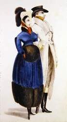Winter Fashions (aguarela sobre papel)