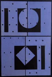 Collage, Blue Mercato, 2004 (cartão e papel)