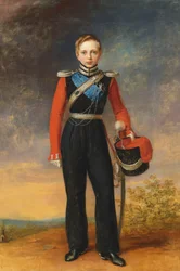 Retrato do príncipe herdeiro Alexander Nikolayevich 1818-1881.
