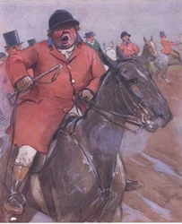 Estou muito obrigado a ver aquele cavalheiro com as panturrilhas grandes por mais de mim, de Lectors do Sr Jorrocks publicado por Hodder & Stoughton