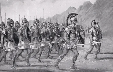 Uma falange macedónia, ilustração de «Hutchinson