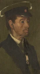 Retrato de H. Fitzpatrick, 97th, c.1920 (óleo sobre painel)
