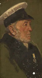 Retrato de W. Lavington, R.N., c. 1920 (óleo sobre painel)