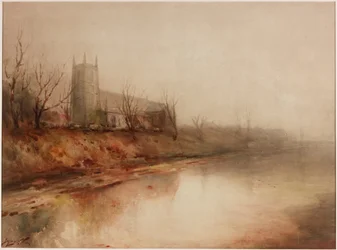 Outono - Hurworth on Tees (lápis e aquarela a bordo)