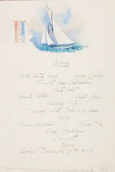 Ementa para um jantar nos EUA, Oxford