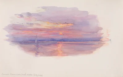 Pôr do sol, Caernarvon, norte do País de Gales, 1899.