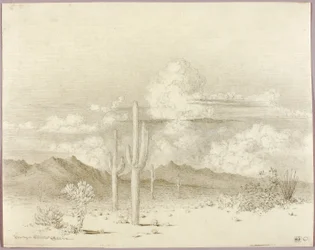 Sem título (desenho de transferência para Entardecer, Paradise Valley, Arizona)