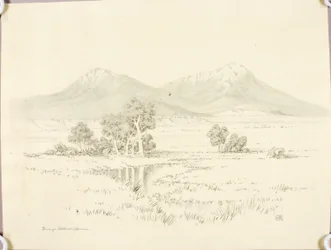 Sem título (desenho de transferência para Spanish Peaks [n.º 2])