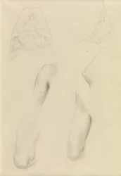 Desenho a partir da forma feminina (lápis sobre papel)