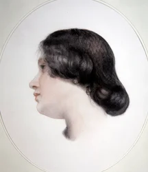 Retrato da Sra. Thoby Prinsep, c.1835 (gizes coloridos sobre papel)