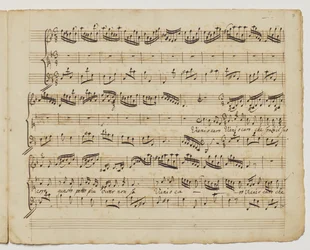 Venha querida que sem o seu núcleo, f.7r de "Aditionall [sic] canções para Rinaldo", c.1717