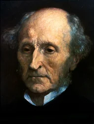 Retrato de John Stuart Mill. Filósofo e economista britânico de 1806 a 1873. Pintura de G.F.Watts. Galeria Nacional de Retratos de Londres